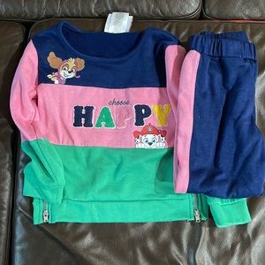 Girls size 5T paw patrol sweat suit